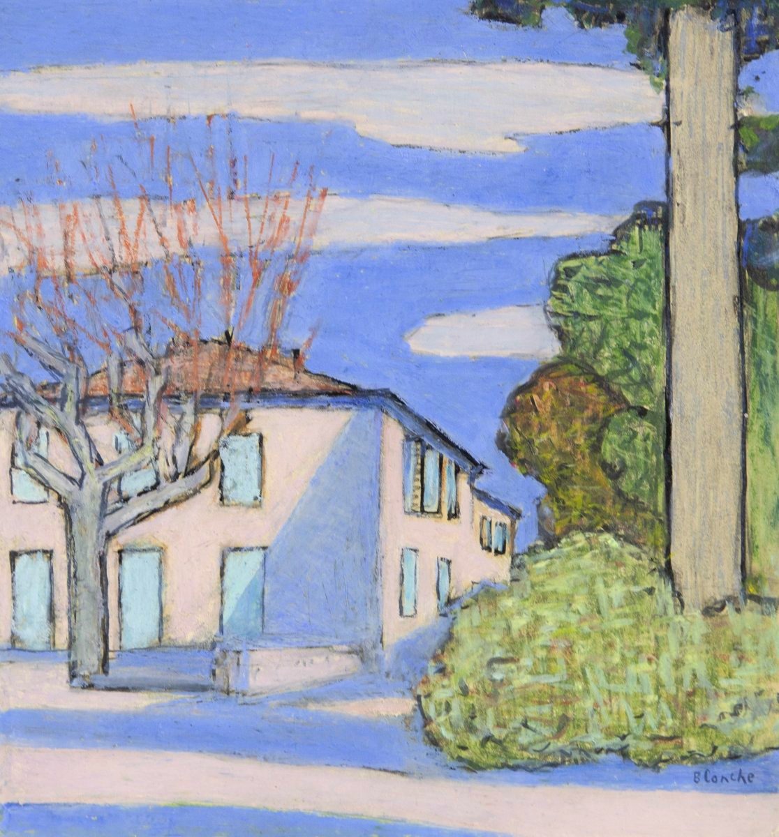 Jean-pierre Blanche (1927–), *petit Pont Rout*, Pastel On Paper, Signed, Framed