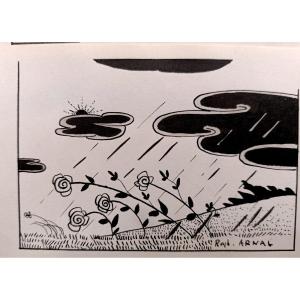 Raphael Arnal (1906-1963), Caprice De Mai, Ink On Paper Signed, 1932, Framed