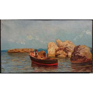 Provençal School, 20th Century, The Young Fisherman, Oil On Canvas, 1930s