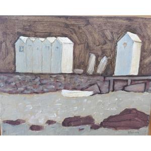 Jean-pierre Blanche (1927-2022), Les Salinettes, Oil On Canvas, Signed On The Right