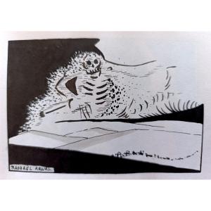 Raphael Arnal (1906-1963), Le Mirage, Ink On Paper, Signed, Framed, 1932