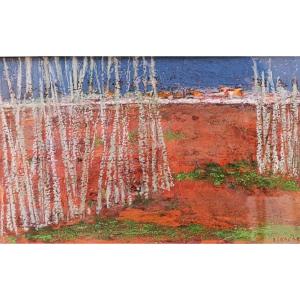 Jean-Pierre BLANCHE (1927-), Les grandes herbes, pastel sur papier, signée à droite, encadré