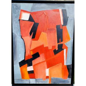 Rottenberg. A (1903-2000), Abstraction, Oil On Panel Signed On The Back, Circa 1960