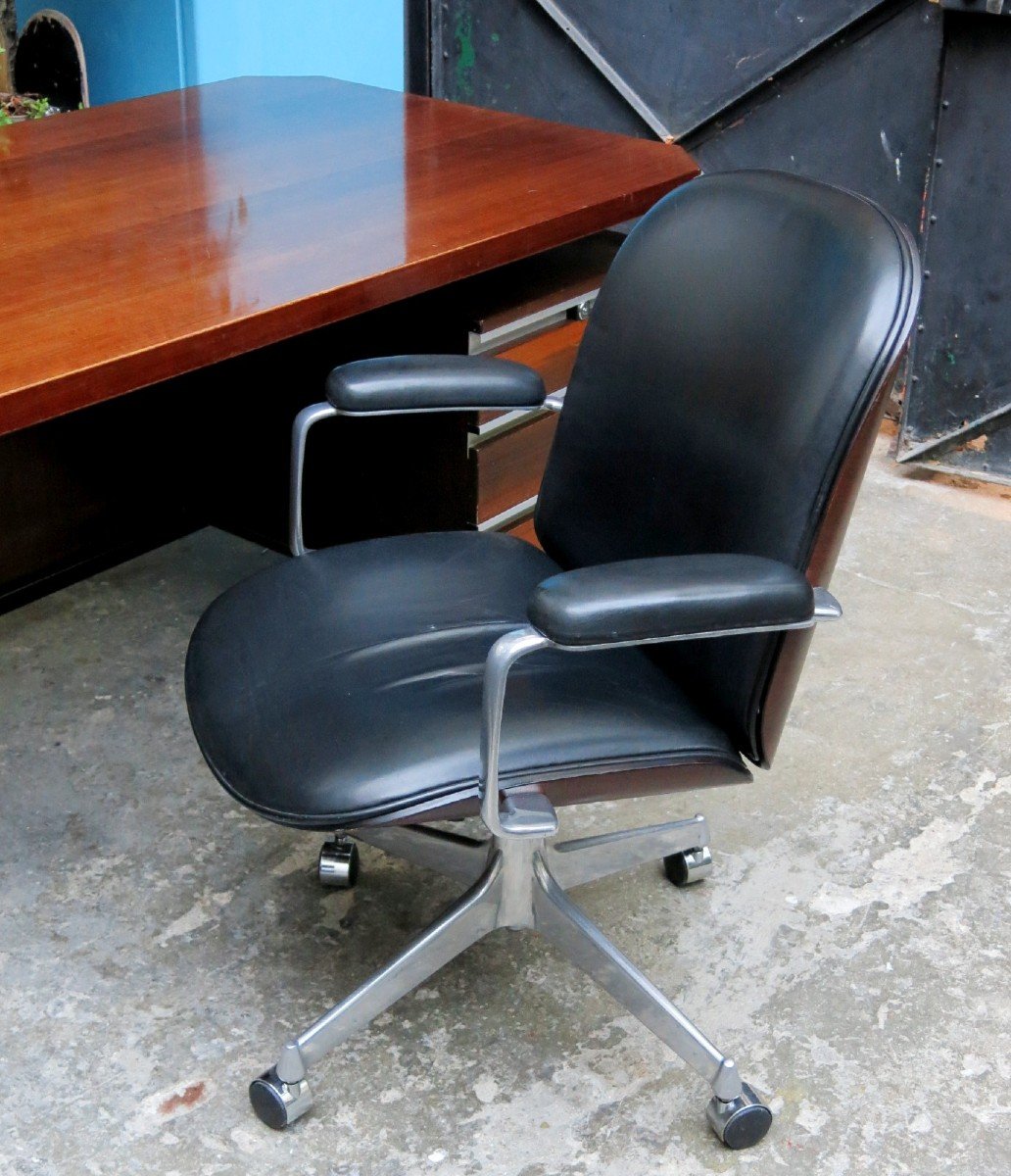 Bureau d'Ico Parisi pour MIM, placage de palissandre. 1965.-photo-4