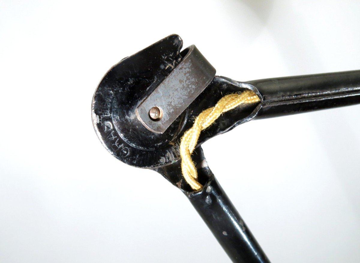 Lampe ajustable gras N° 204 laquée noire, petit modèle.-photo-3