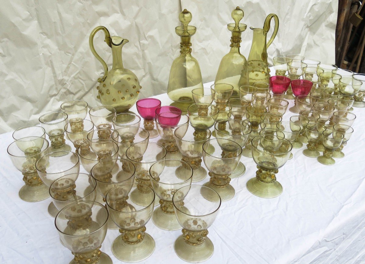Roemer Service In Murano Glass, 1950s.-photo-2