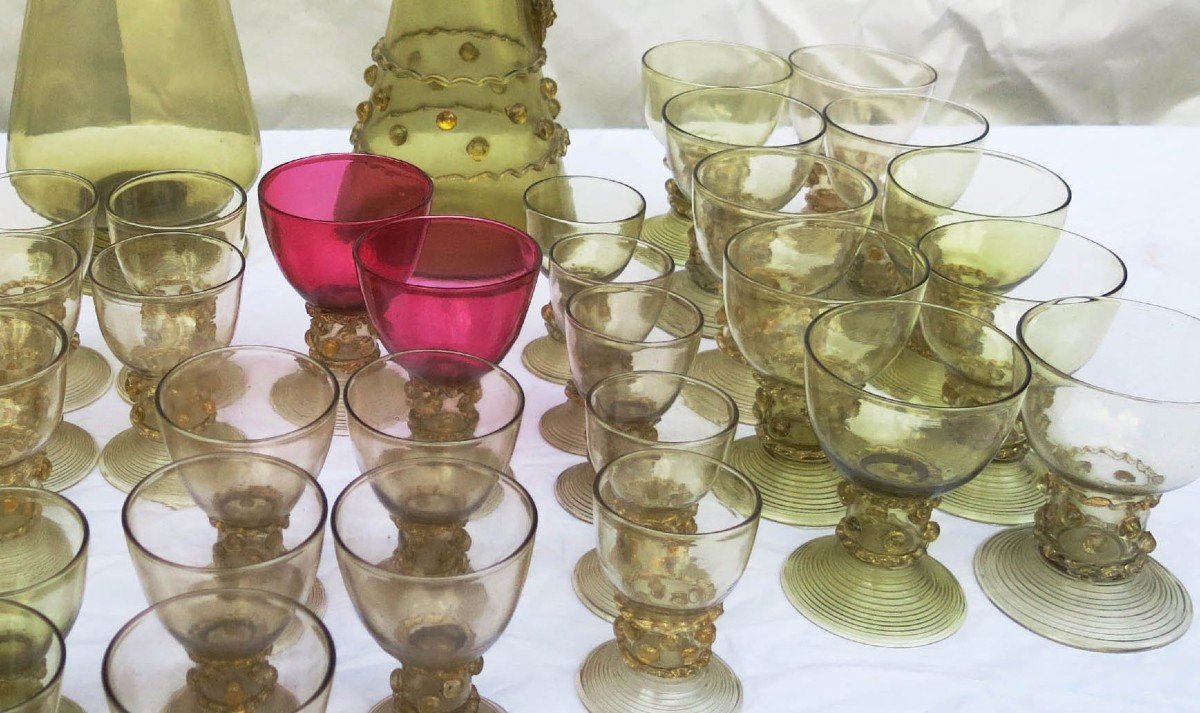 Roemer Service In Murano Glass, 1950s.-photo-3