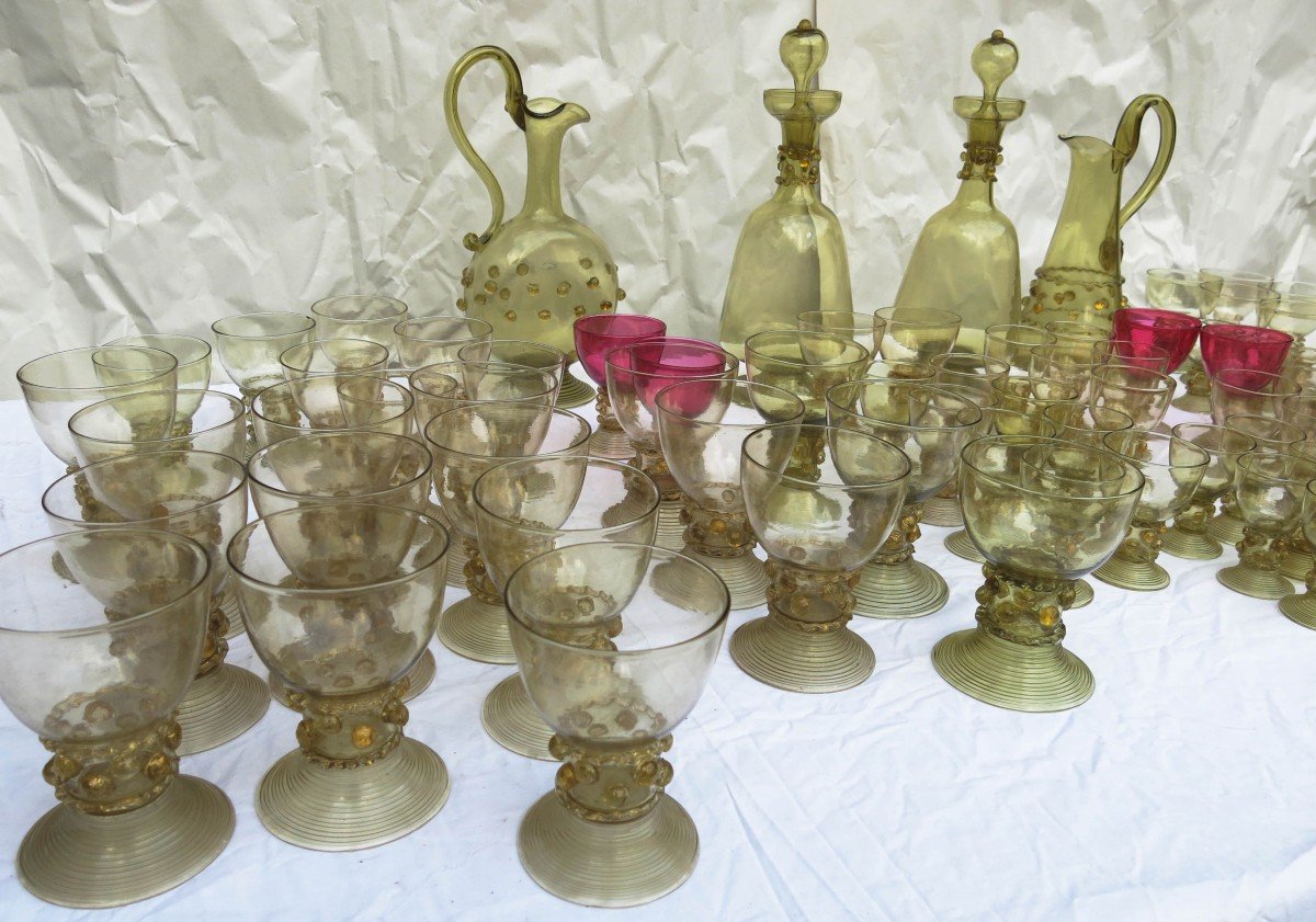 Roemer Service In Murano Glass, 1950s.-photo-4