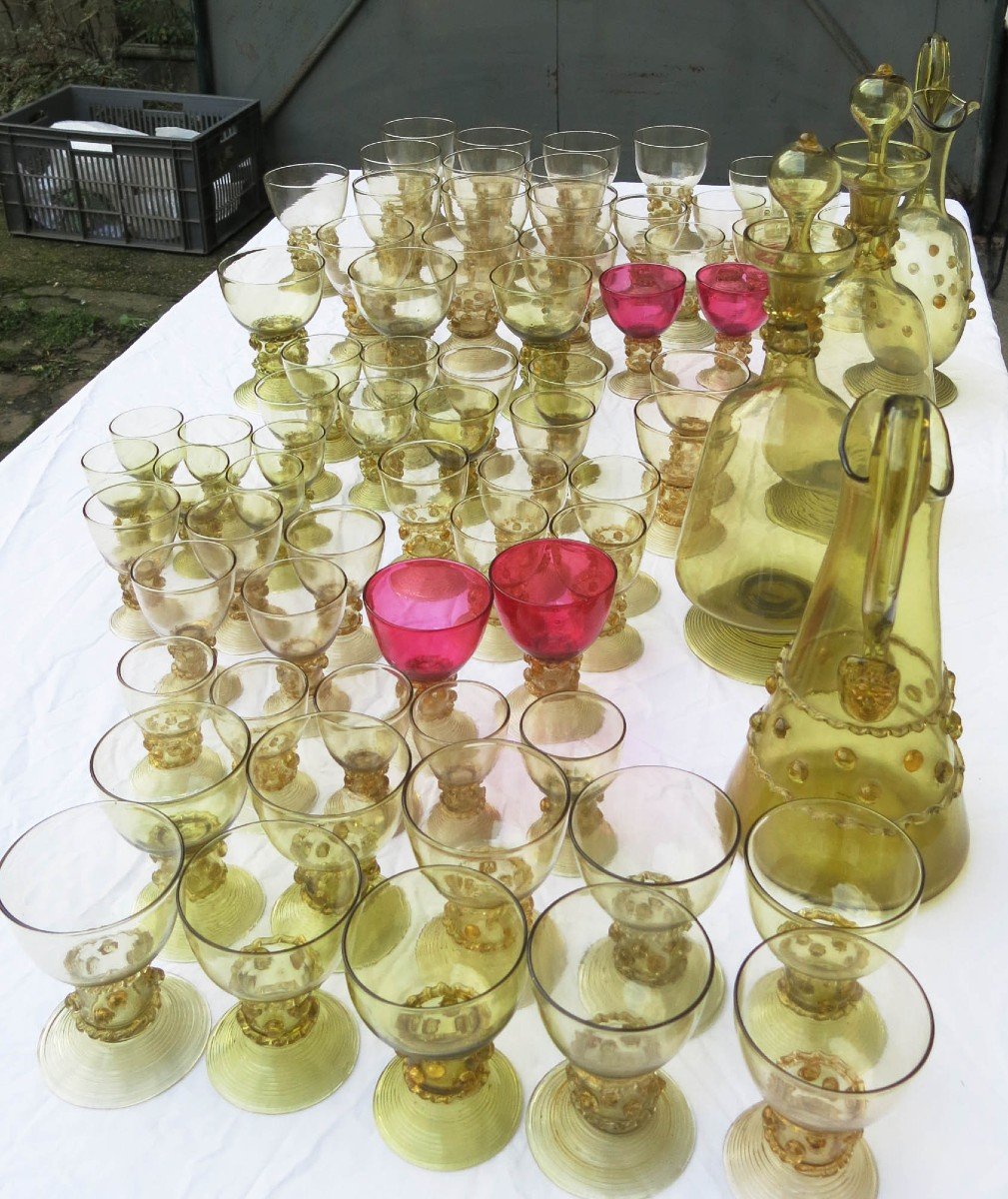 Roemer Service In Murano Glass, 1950s.-photo-1