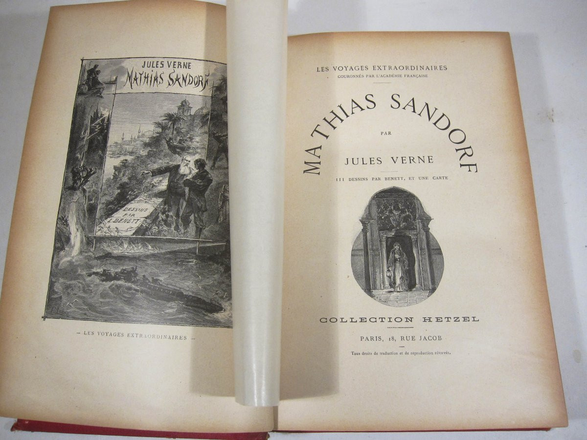 Mathias Sandorf, EO Jules Verne, Hetzel 1885 Les Voyages extraordinaires.-photo-3