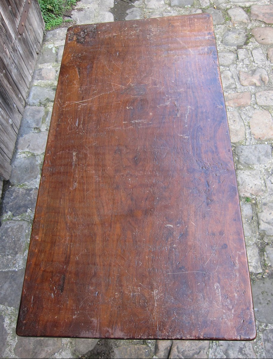 Table de bargueño en noyer. Largeur 115 cm. Espagne. XVIIIème siècle-photo-3