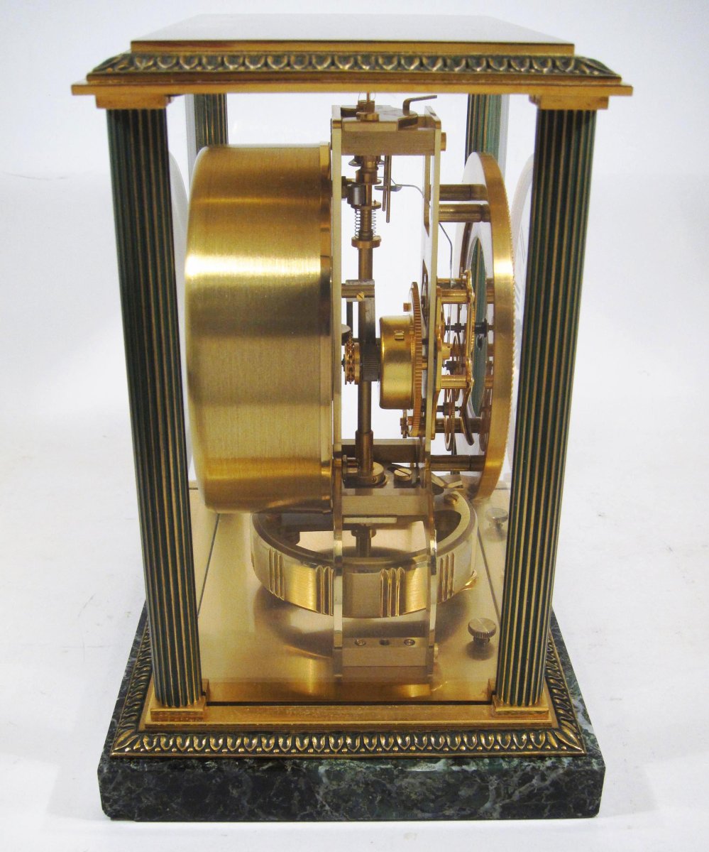 Pendule Atmos Jaeger-LeCoultre, modèle Vendôme. Révisée. Socle marbre. 1963.-photo-2