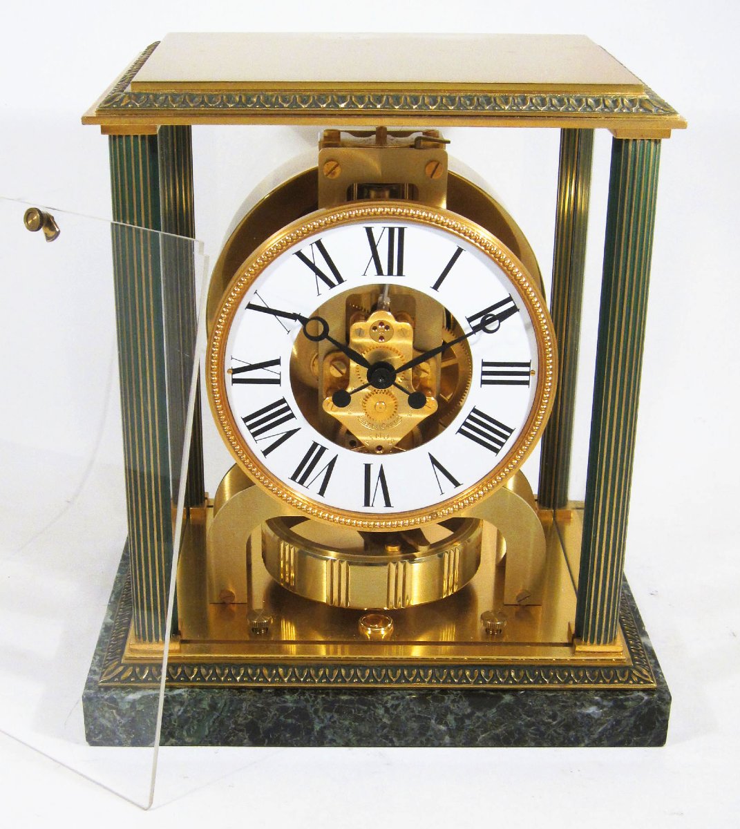 Pendule Atmos Jaeger-LeCoultre, modèle Vendôme. Révisée. Socle marbre. 1963.