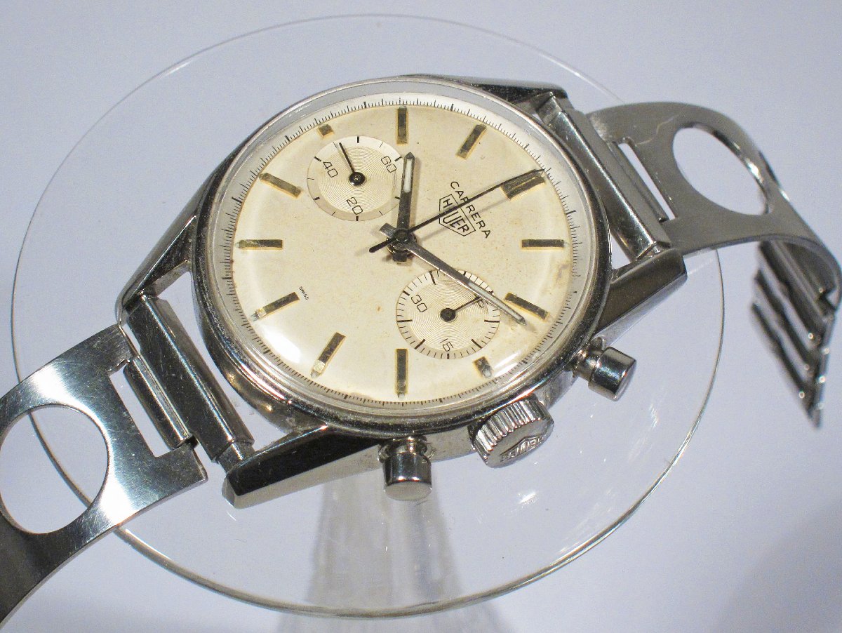 Heuer 3647s Chronograph, First Version With Valjoux 92 Caliber, 1963, Serviced.-photo-1