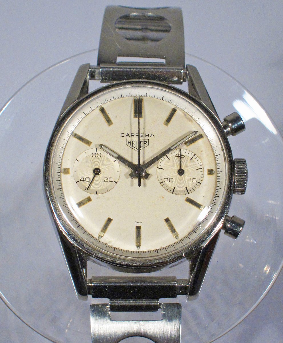 Heuer 3647s Chronograph, First Version With Valjoux 92 Caliber, 1963, Serviced.-photo-3