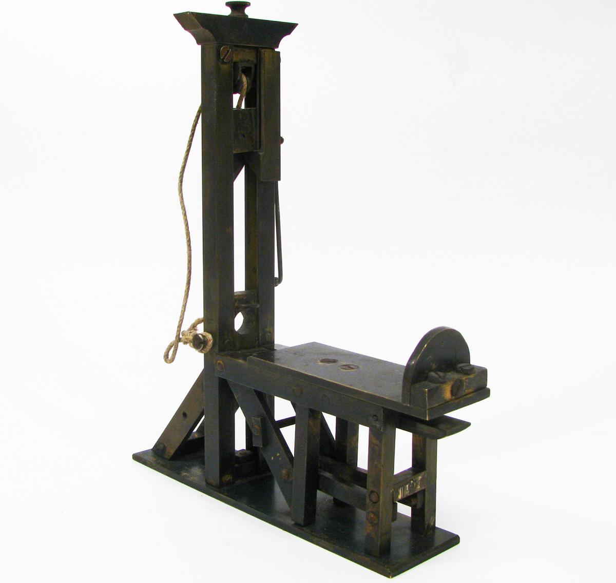 From Model Guillotine Brass Nineteenth Century. Functional.