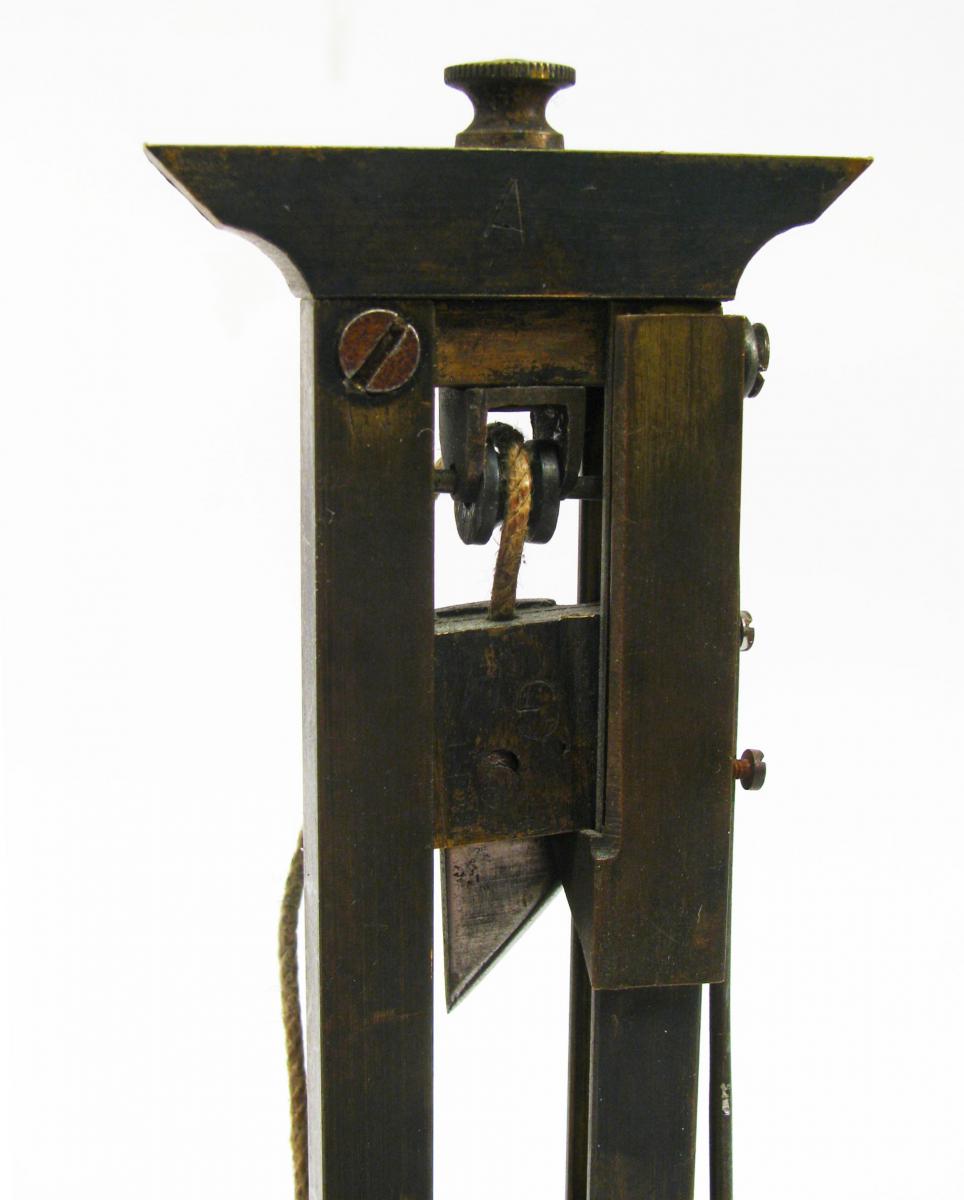 From Model Guillotine Brass Nineteenth Century. Functional.-photo-4