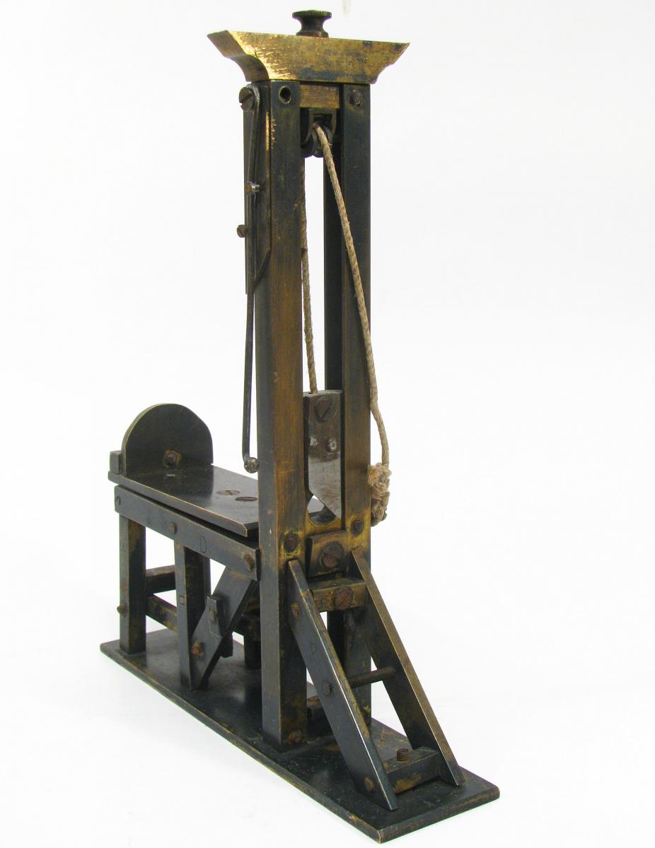 From Model Guillotine Brass Nineteenth Century. Functional.-photo-1