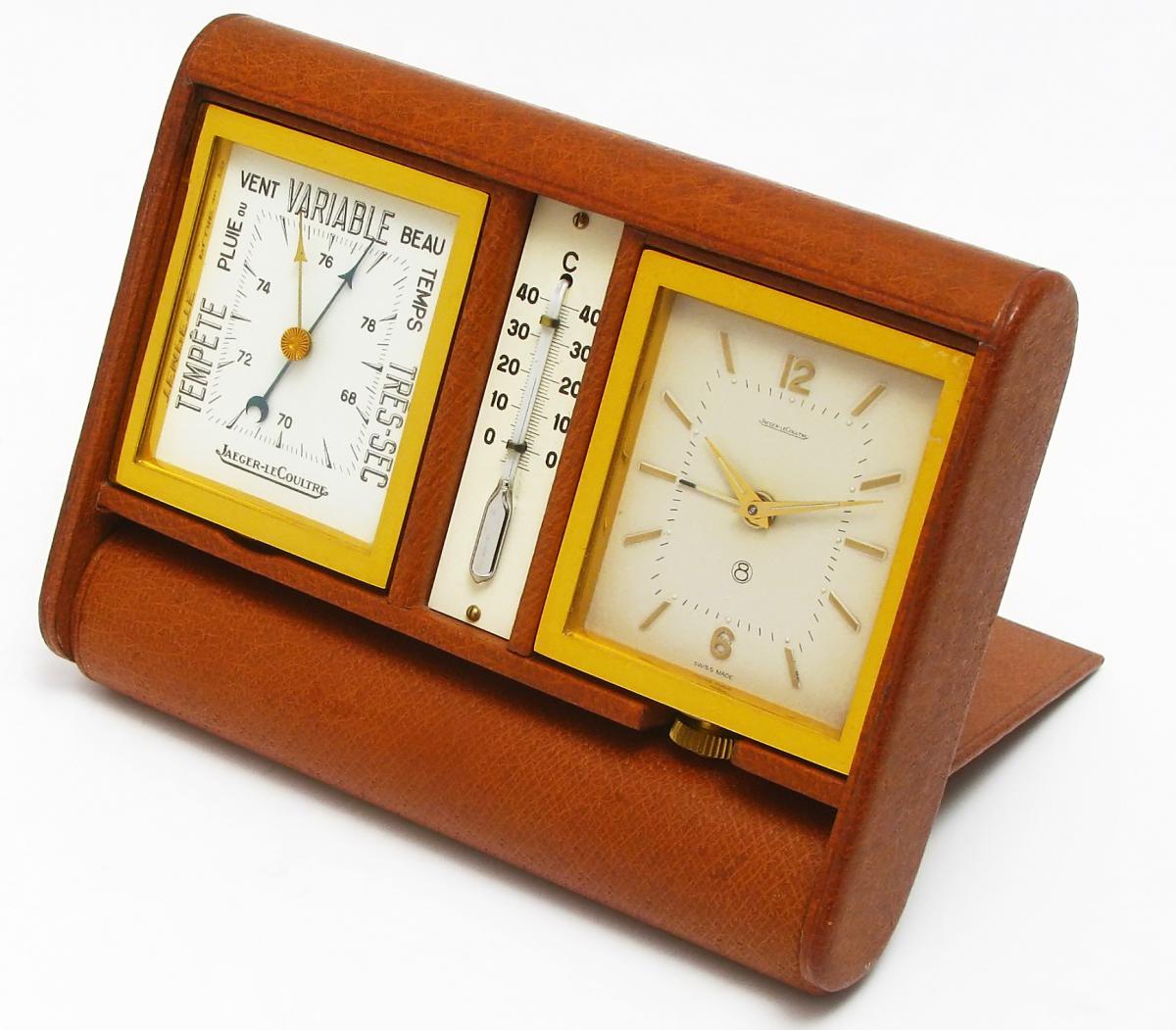 Réveil-baromètre-thermomètre Jaeger-LeCoultre type Ados.1950