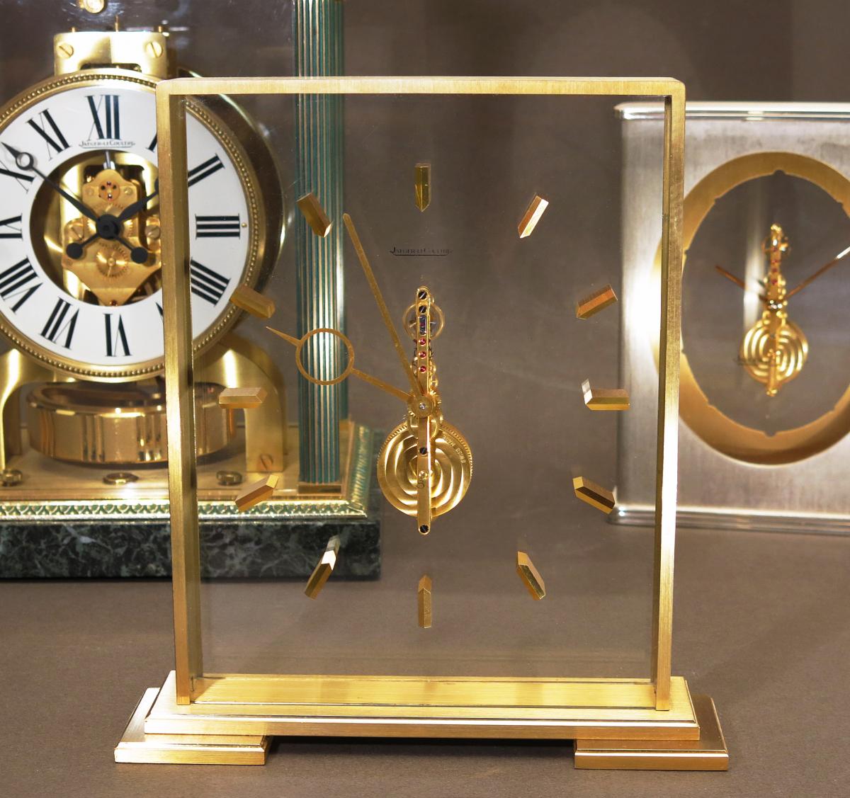  Jaeger-lecoultre Clock In-line "baguette" Caliber  210. 1960. Swiss Made-photo-3