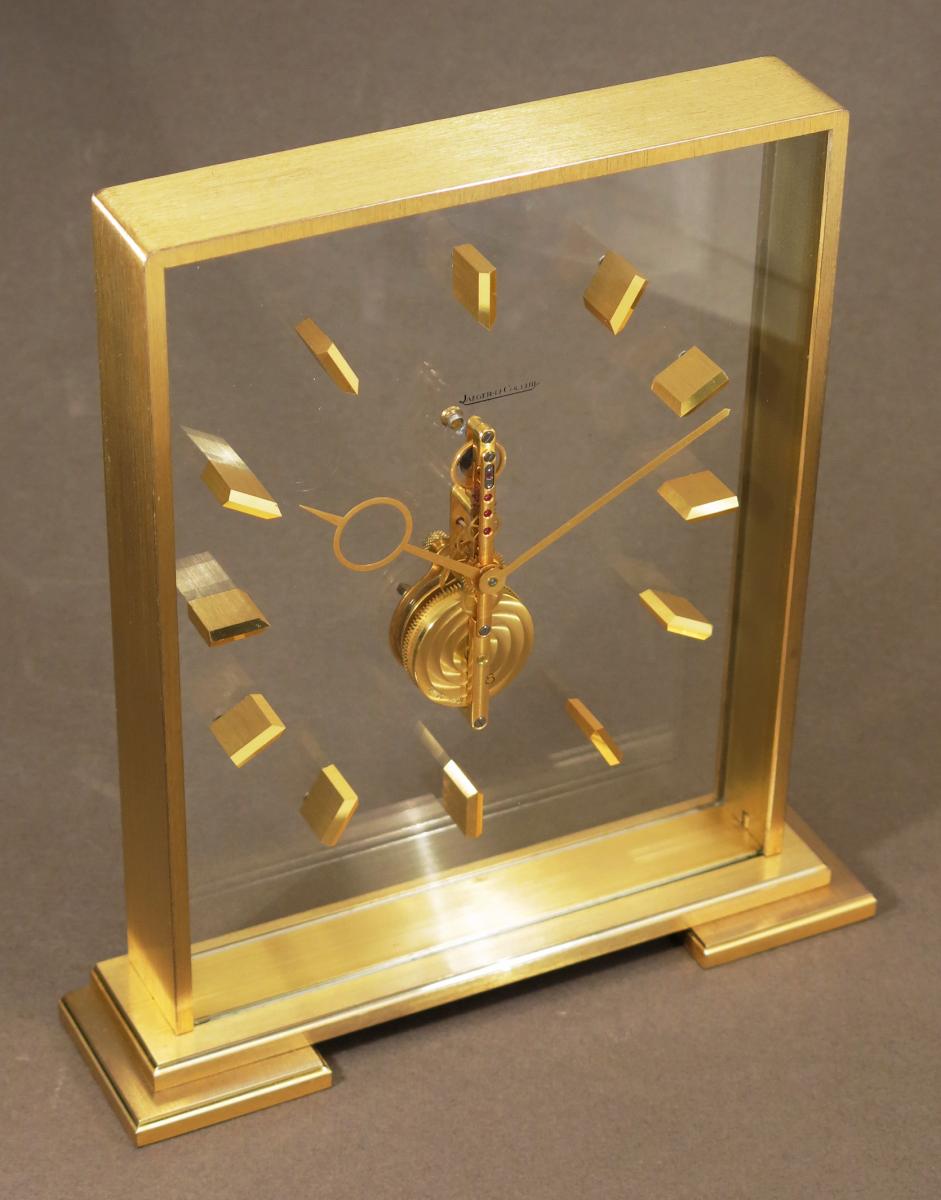  Jaeger-lecoultre Clock In-line "baguette" Caliber  210. 1960. Swiss Made-photo-4