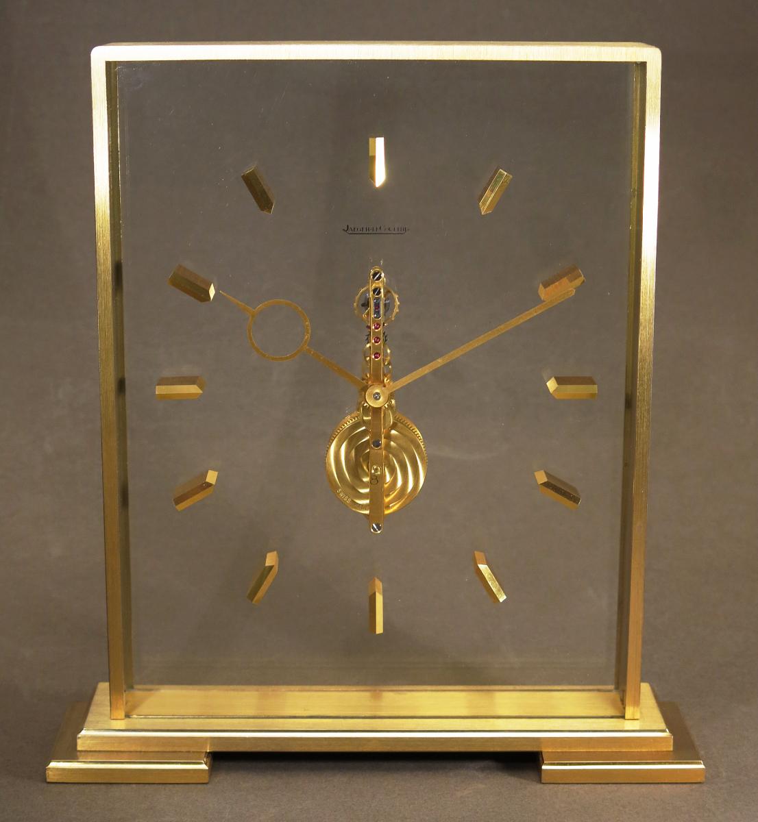  Jaeger-lecoultre Clock In-line "baguette" Caliber  210. 1960. Swiss Made-photo-3