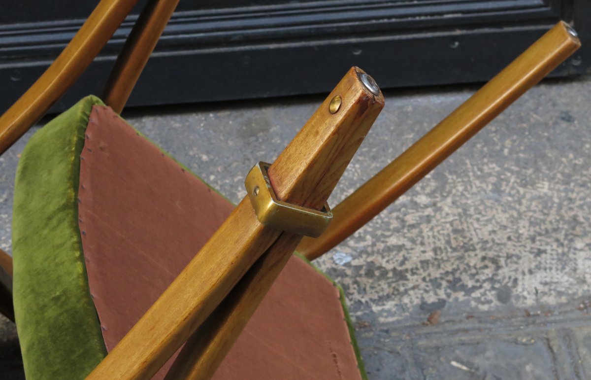 Bent Wood Armchair "bow Wood" Steiner 1950.-photo-6