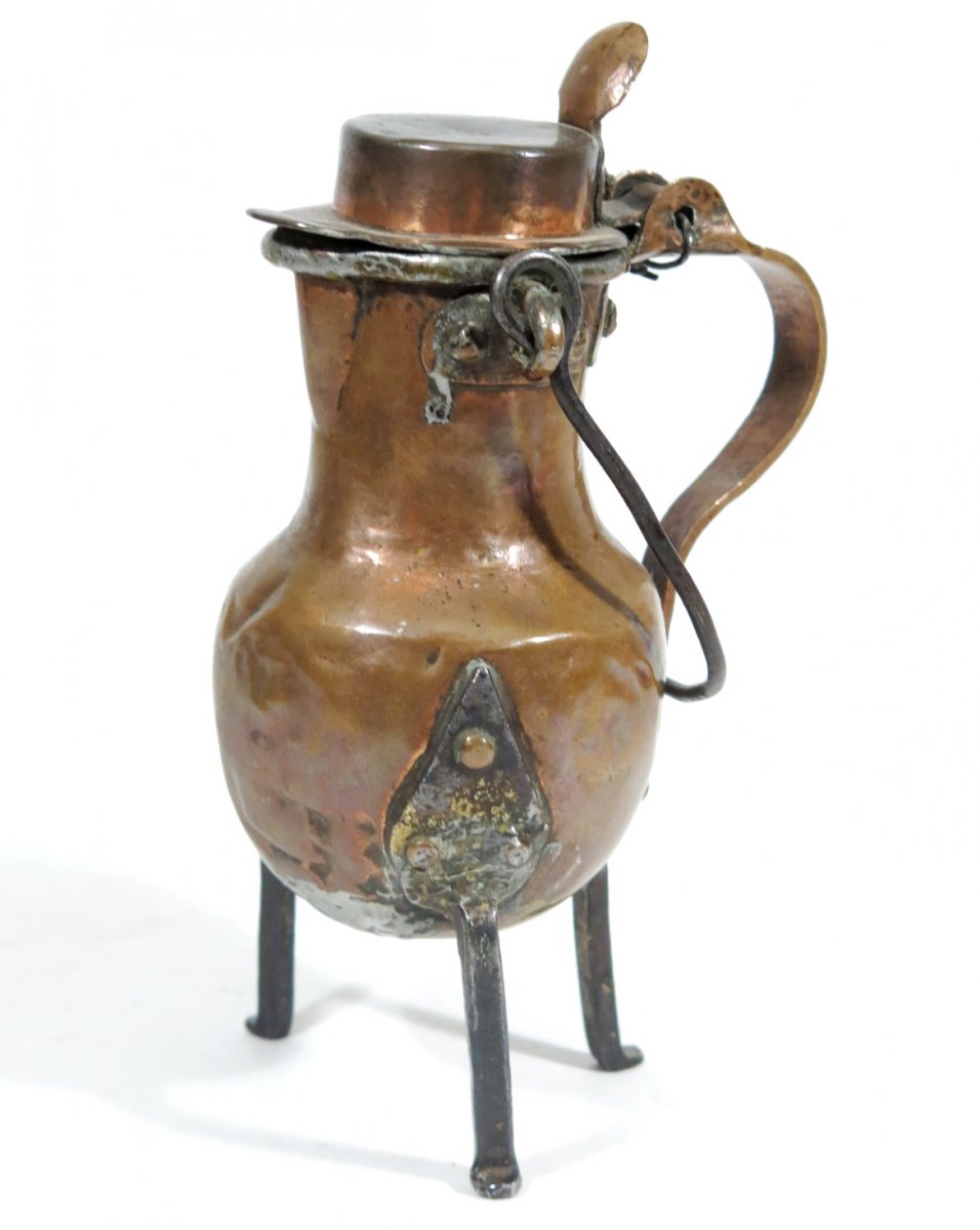 Miniature Coquemar, 18th Century. Height 16 Cm.