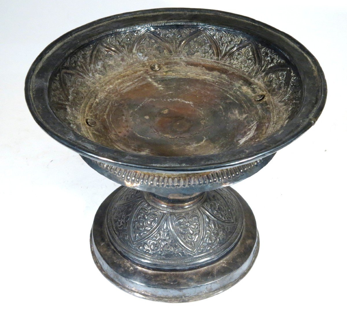 Neo-gothic Silver Cup Or Chalice.-photo-2