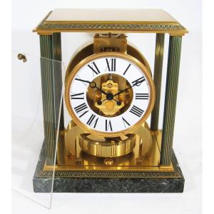 Pendule Atmos Jaeger-LeCoultre, modèle Vendôme. Révisée. Socle marbre. 1963.