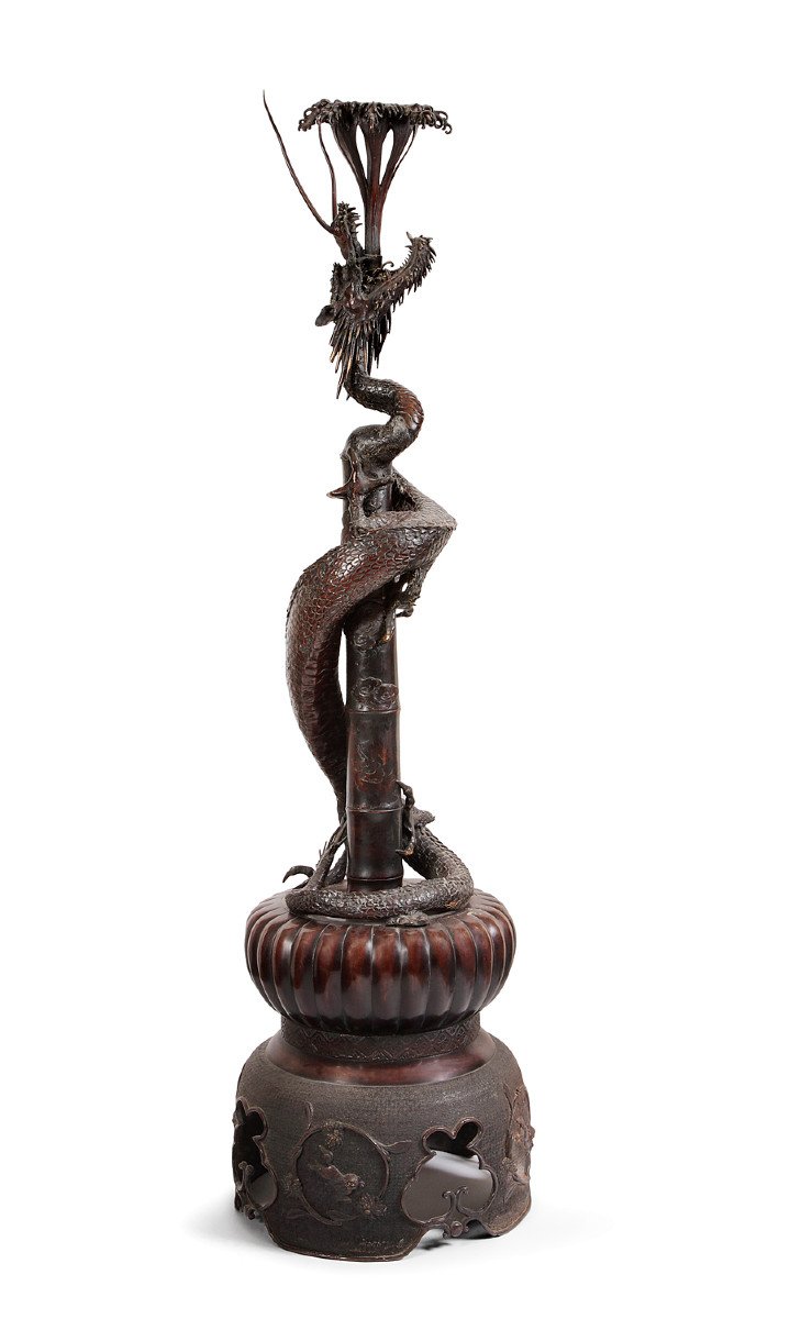 Sculpture Dragon en bronze, Japon 19e siècle