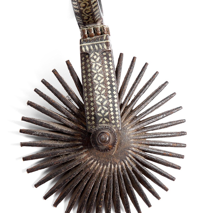 Paire d'éperons Damasquinés, Amérique Du Sud 19e siècle-photo-4