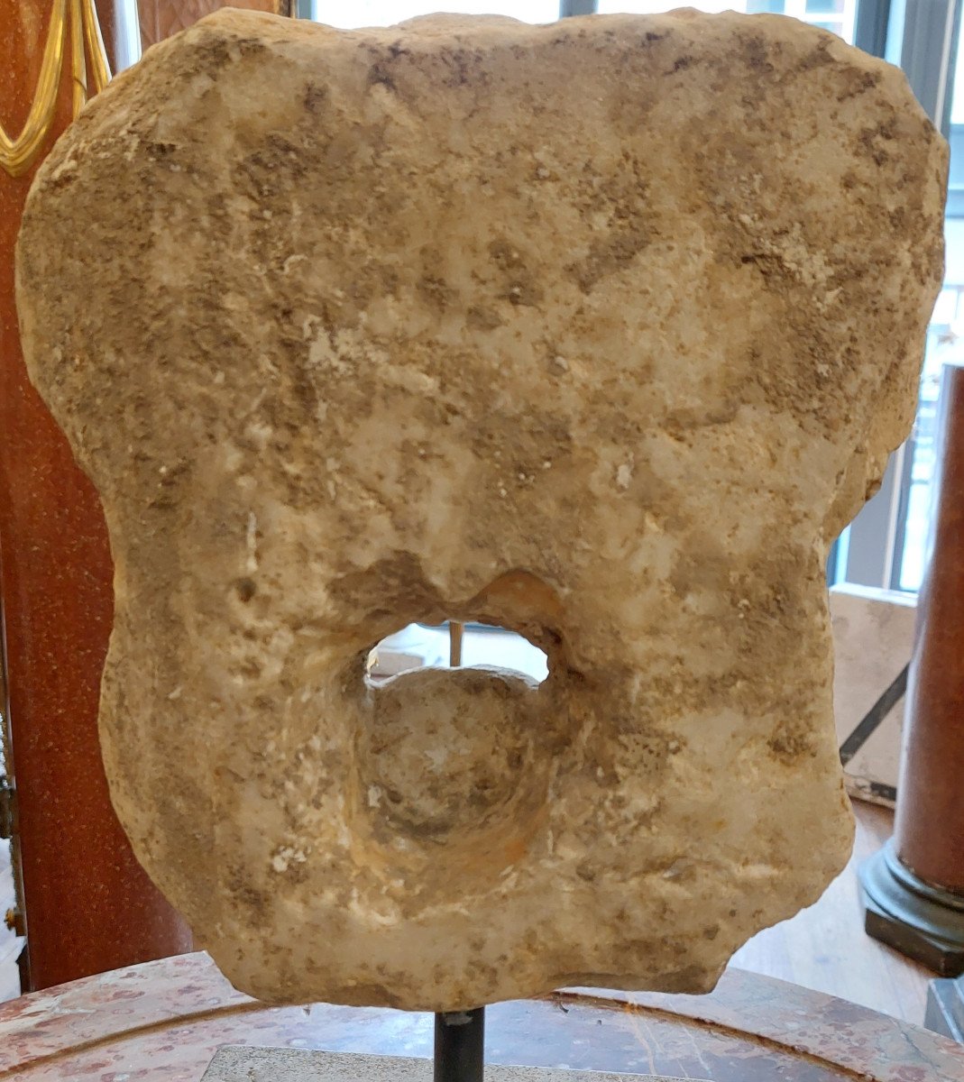 Sculpture, Mascaron En Marbre, Italie 17e Siècle-photo-3