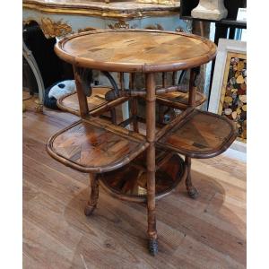 Bamboo Pedestal Table, France 19th Century