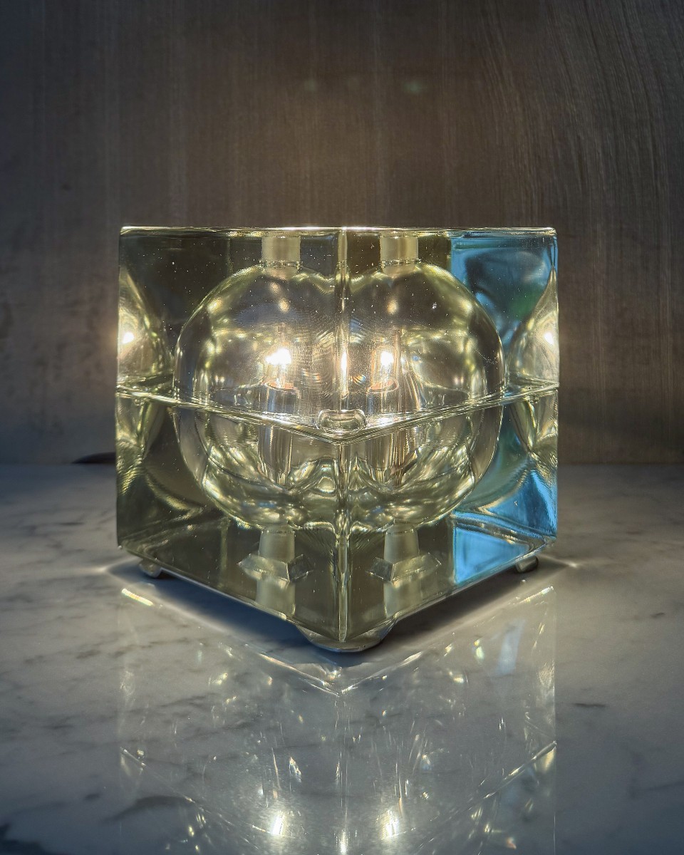 Cubosfera Lamp By Alessandro Mendini For Fidenza Vetraria, 1968, Italy.-photo-2