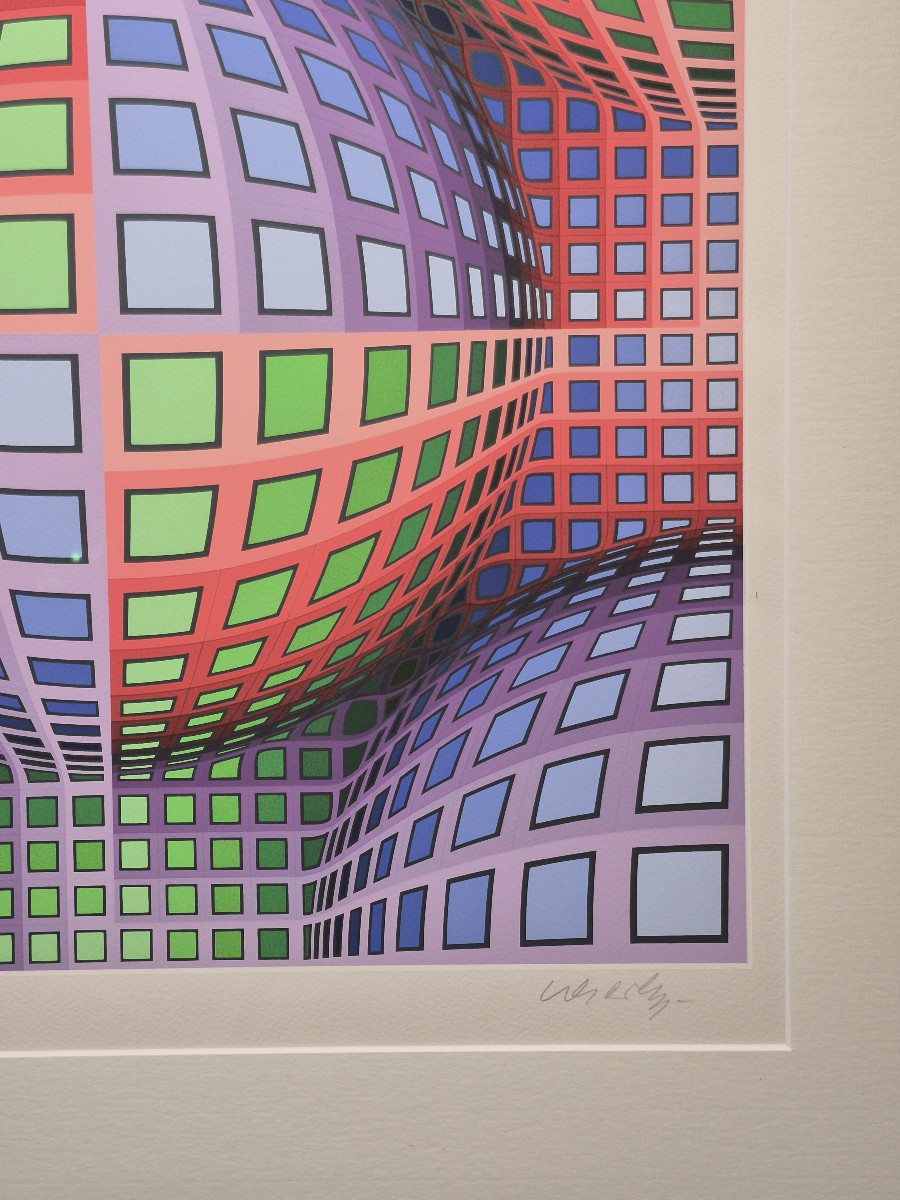 Victor Vasarely, Lava, Sérigraphie signée et numérotée 51/175-photo-2