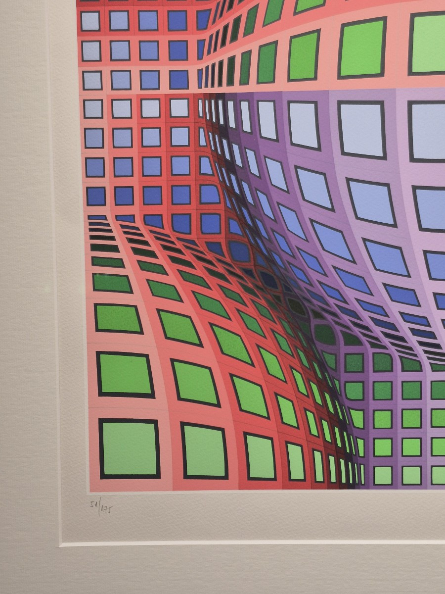 Victor Vasarely, Lava, Sérigraphie signée et numérotée 51/175-photo-3