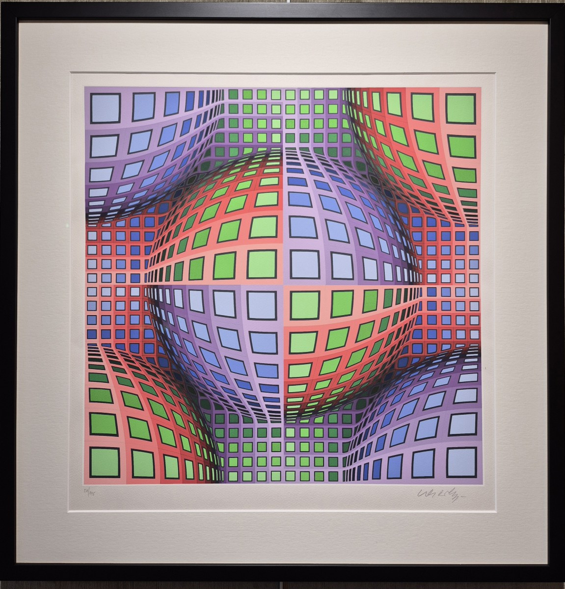 Victor Vasarely, Lava, Sérigraphie signée et numérotée 51/175