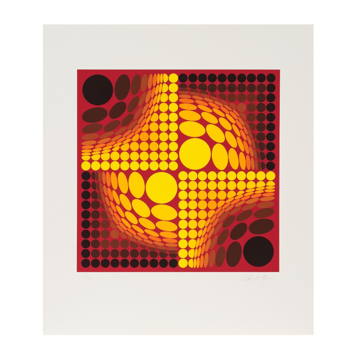 Victor Vasarely, Ollo, Serigraph Signed And Numbered 149/250