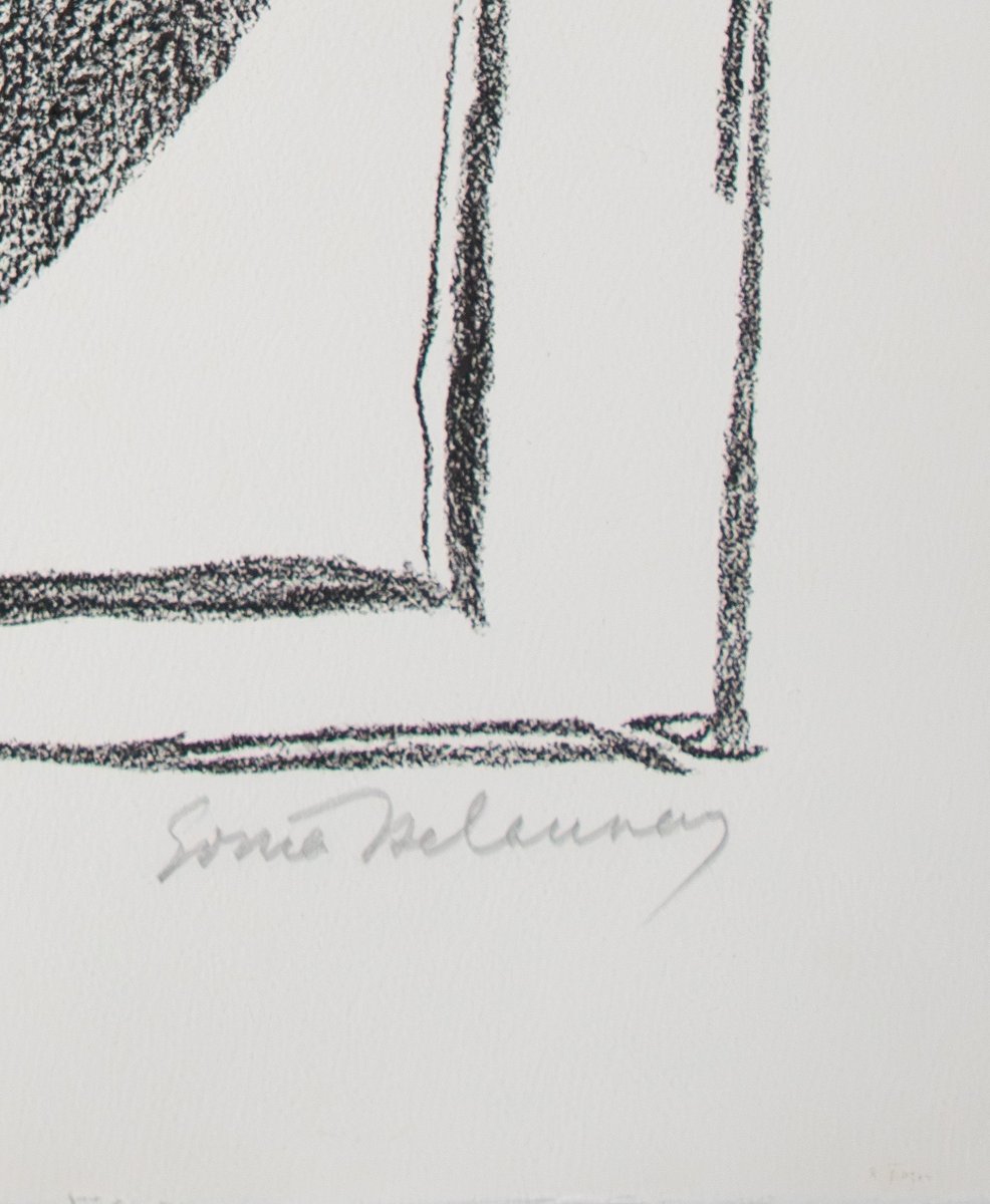 Sonia Delaunay, "a Jour" , Color Lithograph On Wove Paper-photo-3