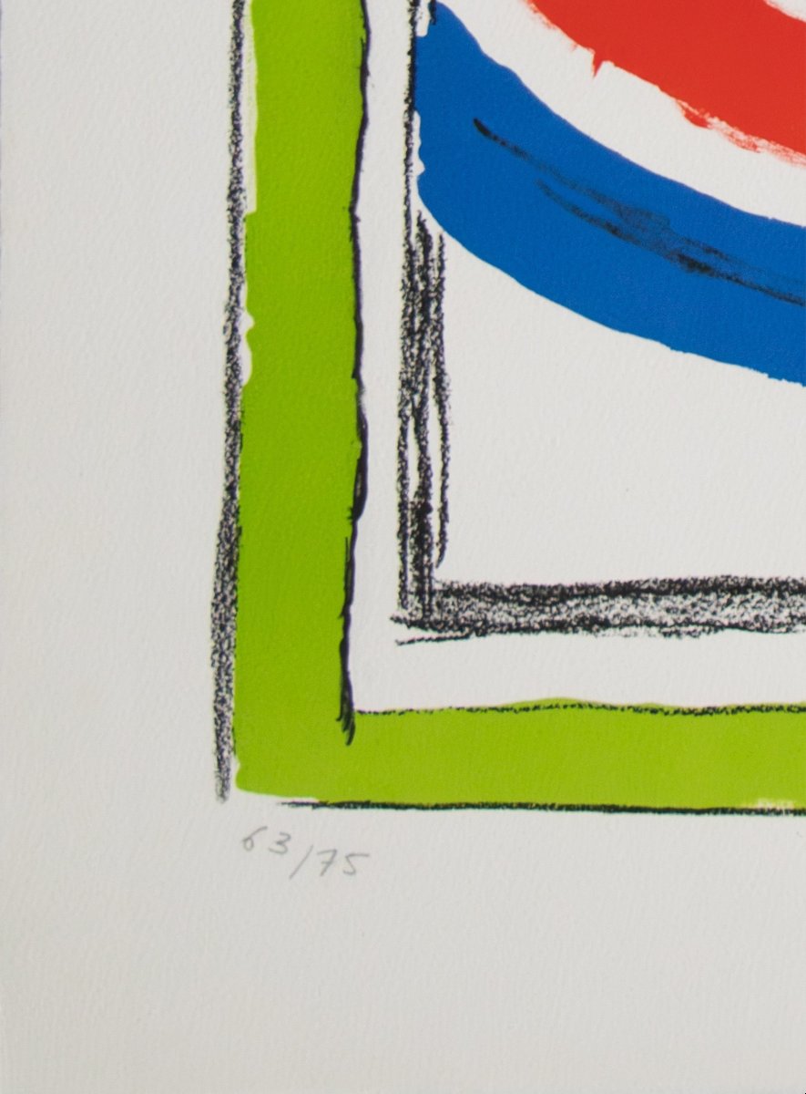 Sonia Delaunay, "a Jour" , Color Lithograph On Wove Paper-photo-4