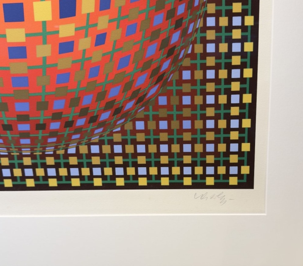 Victor Vasarely, Mima Sol Ii, Signed And Numbered Silkscreen Print, 54/175-photo-2