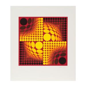 Victor Vasarely, Ollo, Sérigraphie signée et numérotée 149/250