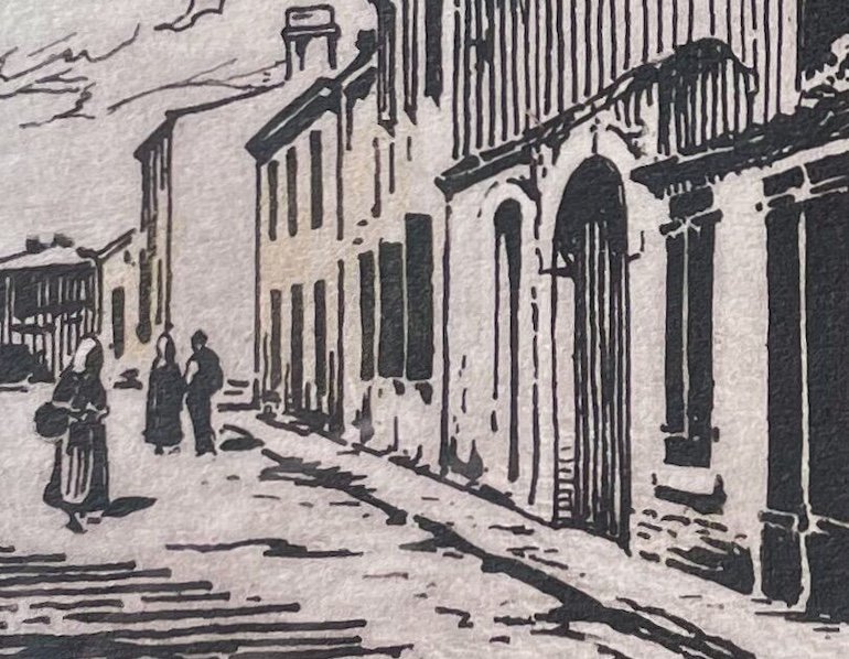 Estampes - Ernest Louis Lessieux - La Maison De Pierre Loti à St Pierre  - 15 X 21 Cm - Oléron-photo-2