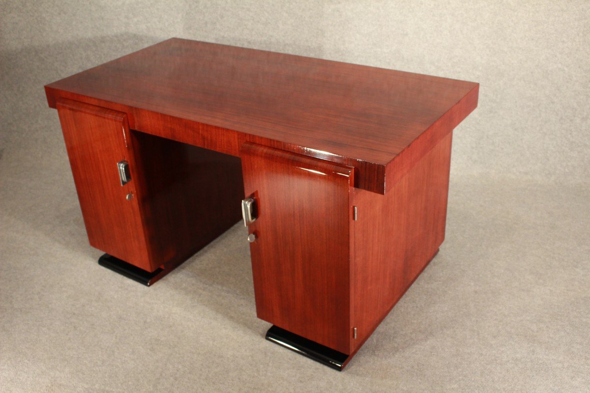 Bureau Art Déco Vers 1930 En Palissandre De Madagascar-photo-3