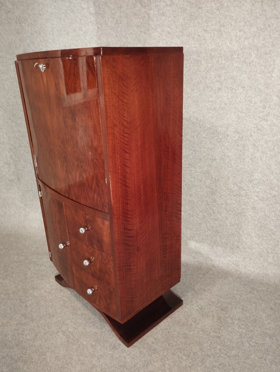 Secrétaire Art Déco Vers 1930 En Noyer-photo-4