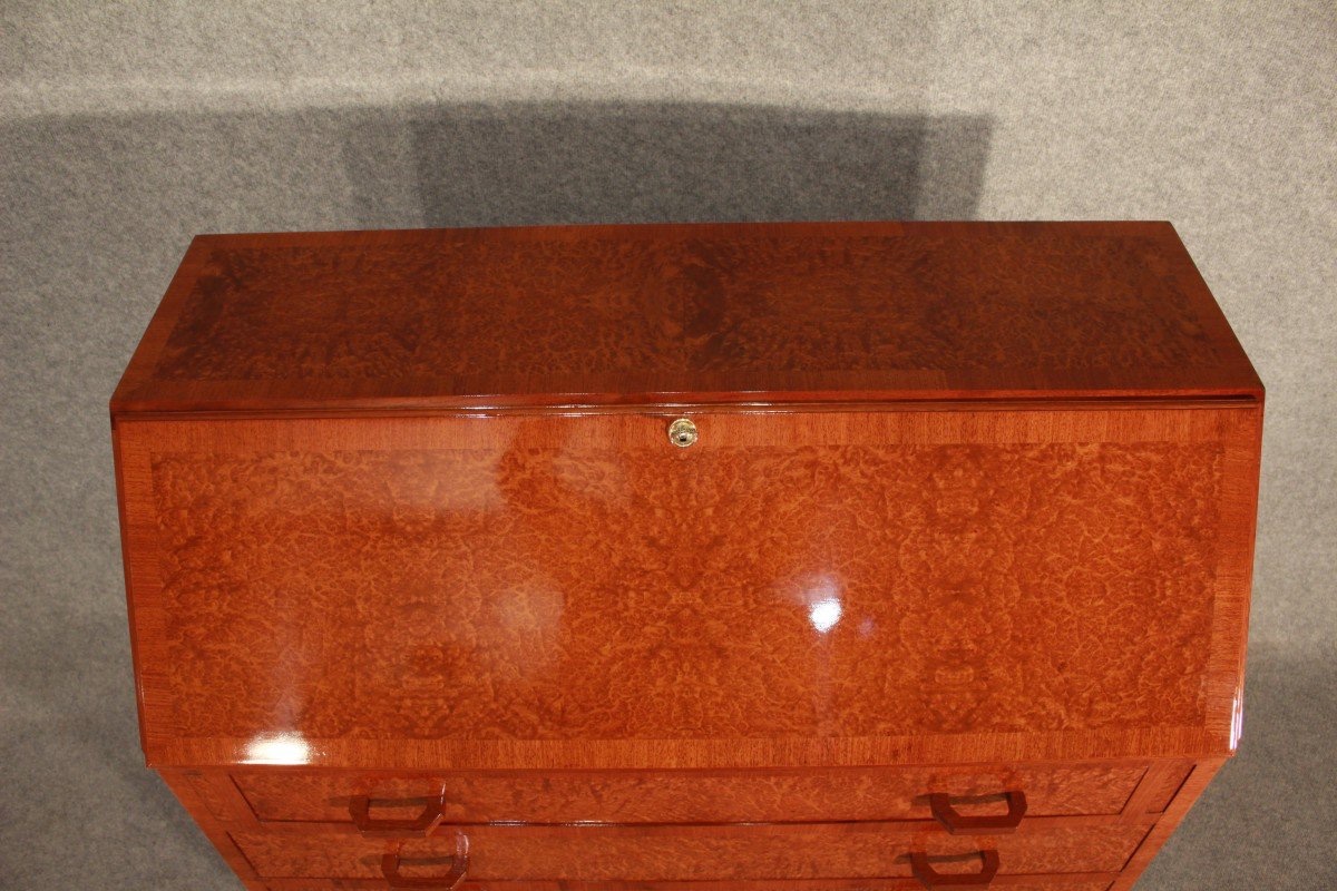 Art Deco Secretary / Desk Circa 1930 Signed Soubrier-photo-4
