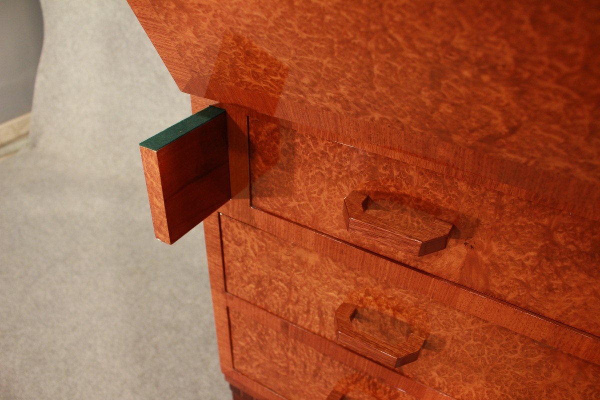 Art Deco Secretary / Desk Circa 1930 Signed Soubrier-photo-2