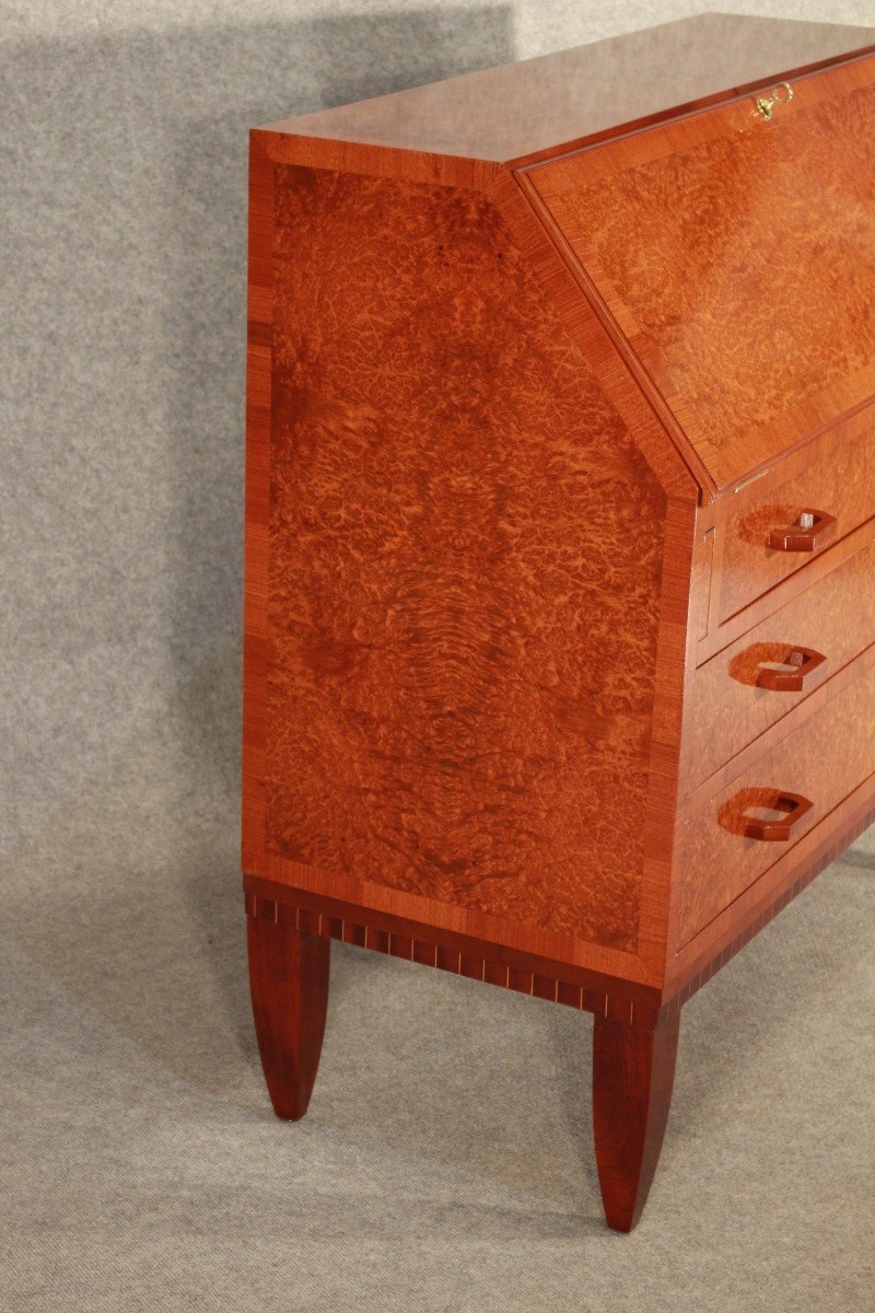 Art Deco Secretary / Desk Circa 1930 Signed Soubrier-photo-6