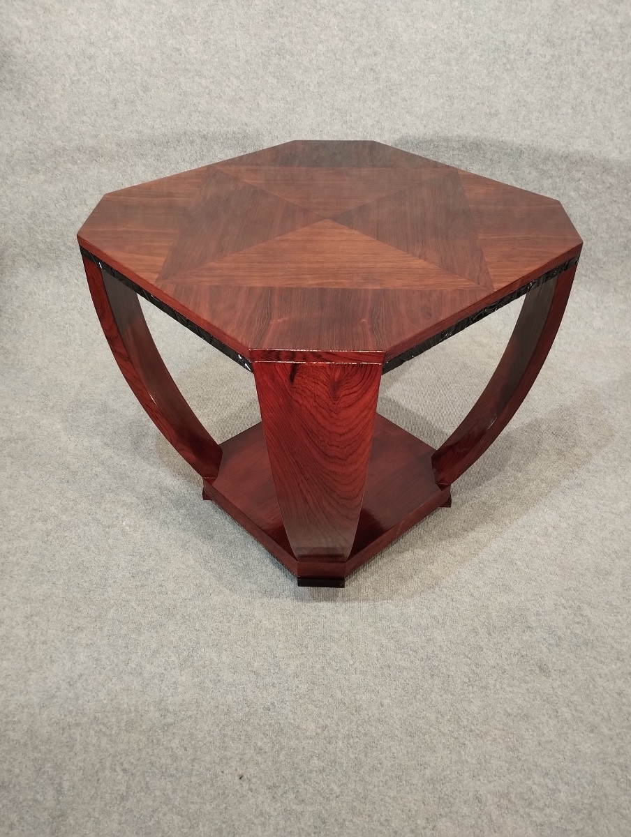 Art Deco Coffee Table Circa 1930 In Rosewood -photo-1